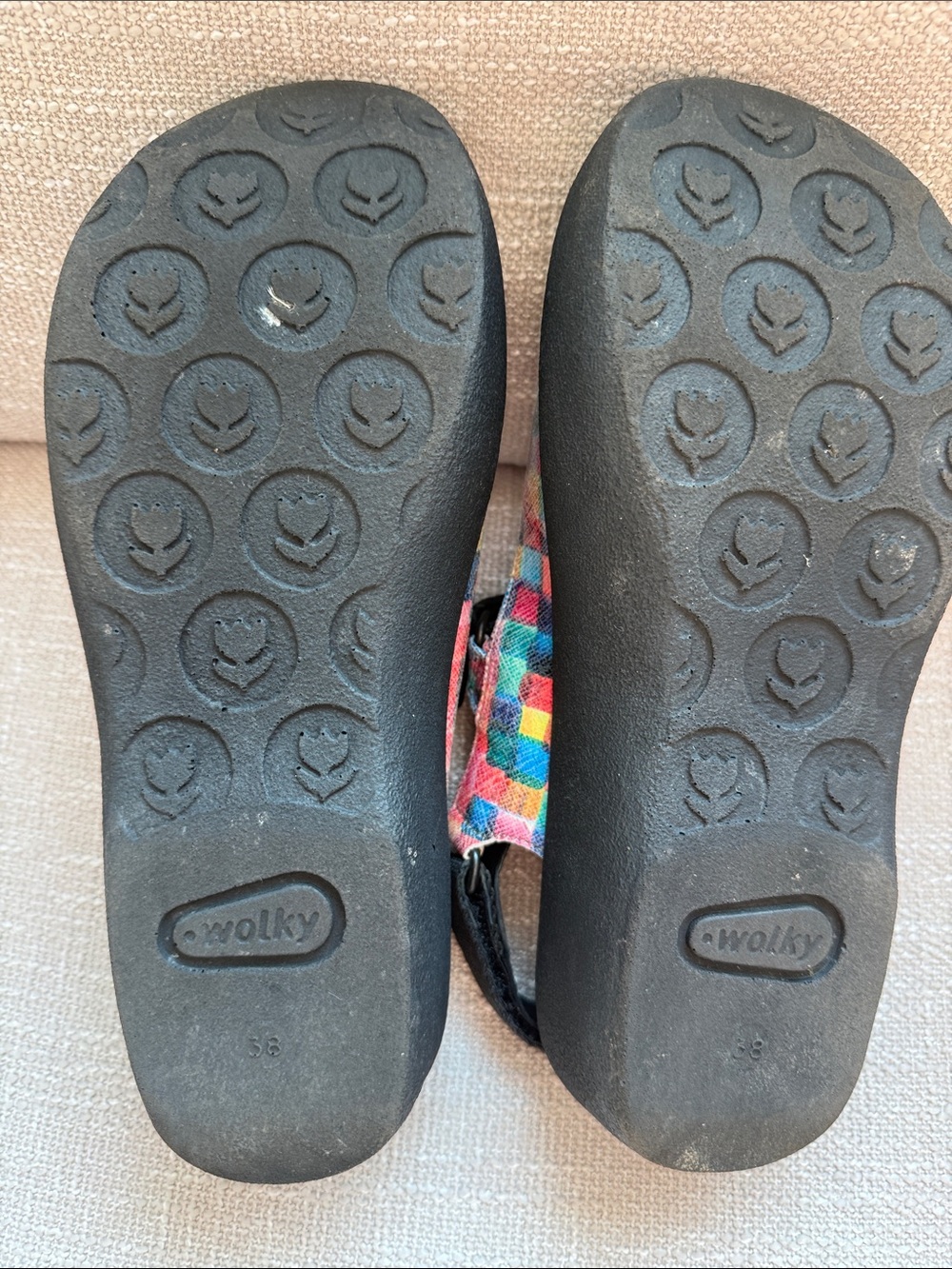 Wolky Jewel Comfort Sandal Women’s 38 (6.75-7.5) Multicolor Leather Strappy Shoe - Picture 7 of 8